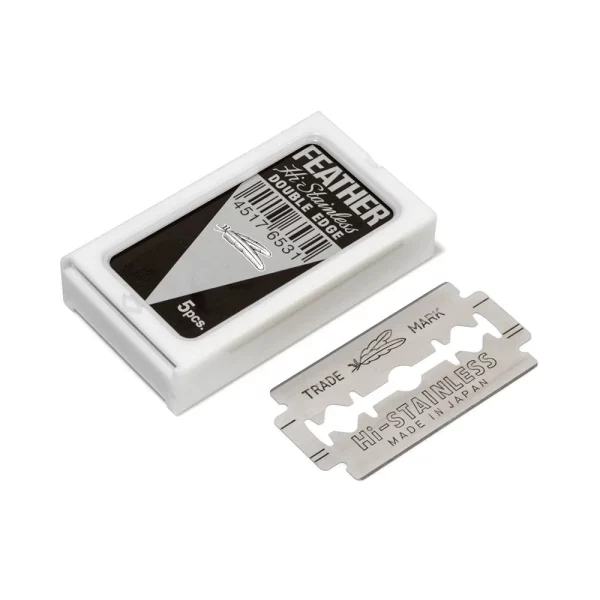 Feather New Hi-Stainless – Pack de 5 Hojas de Afeitar